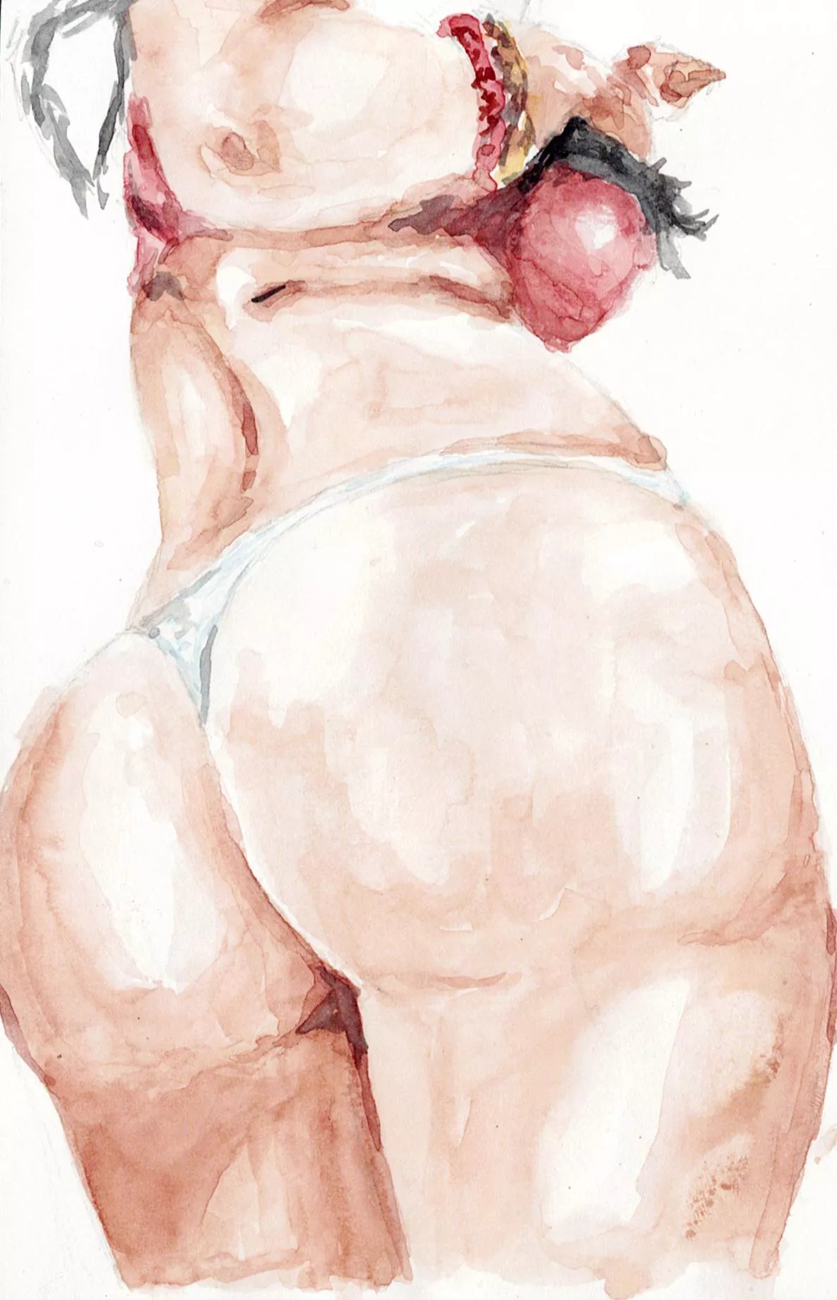 watercolour nude