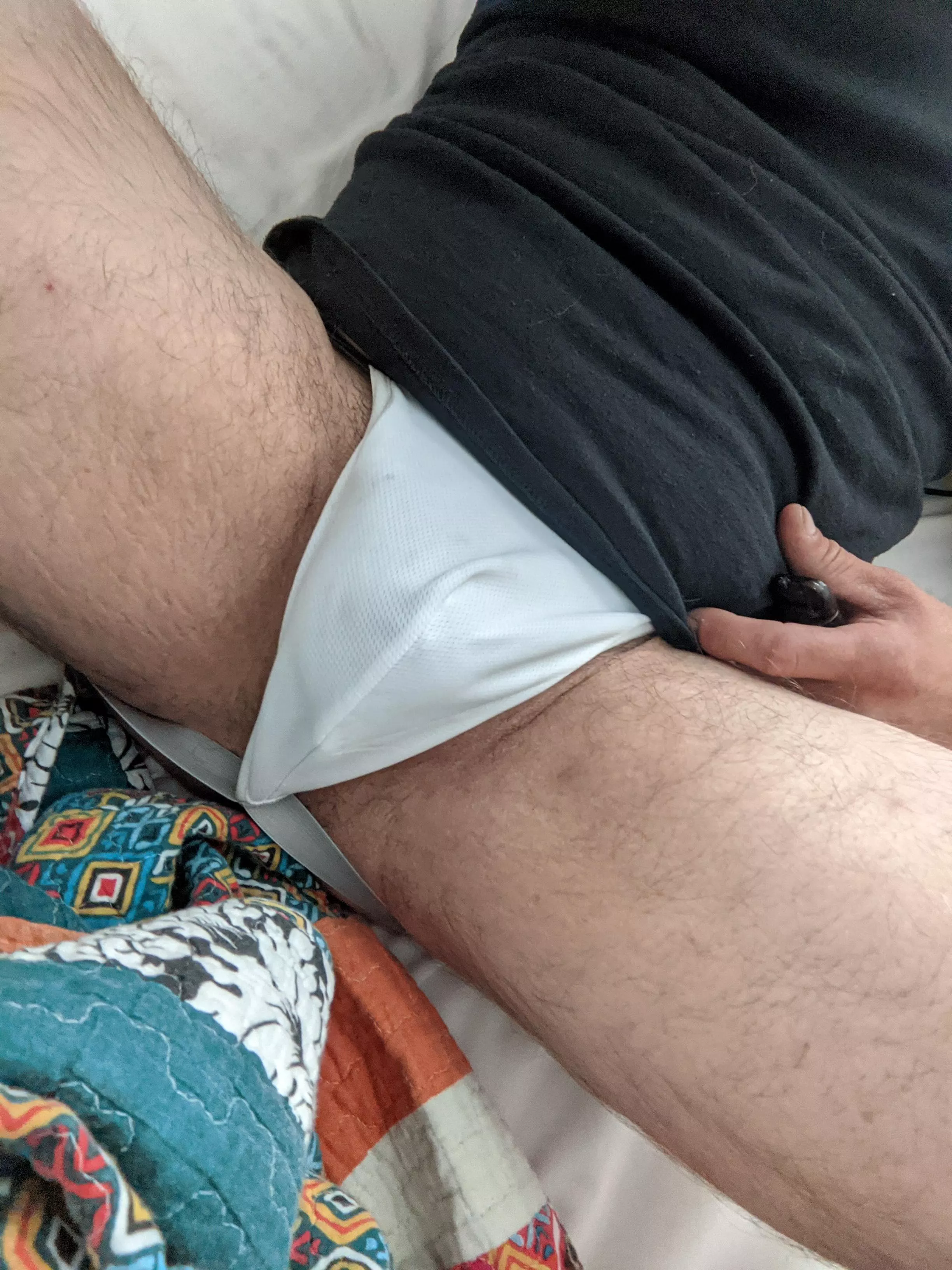 Wearing my new jock!