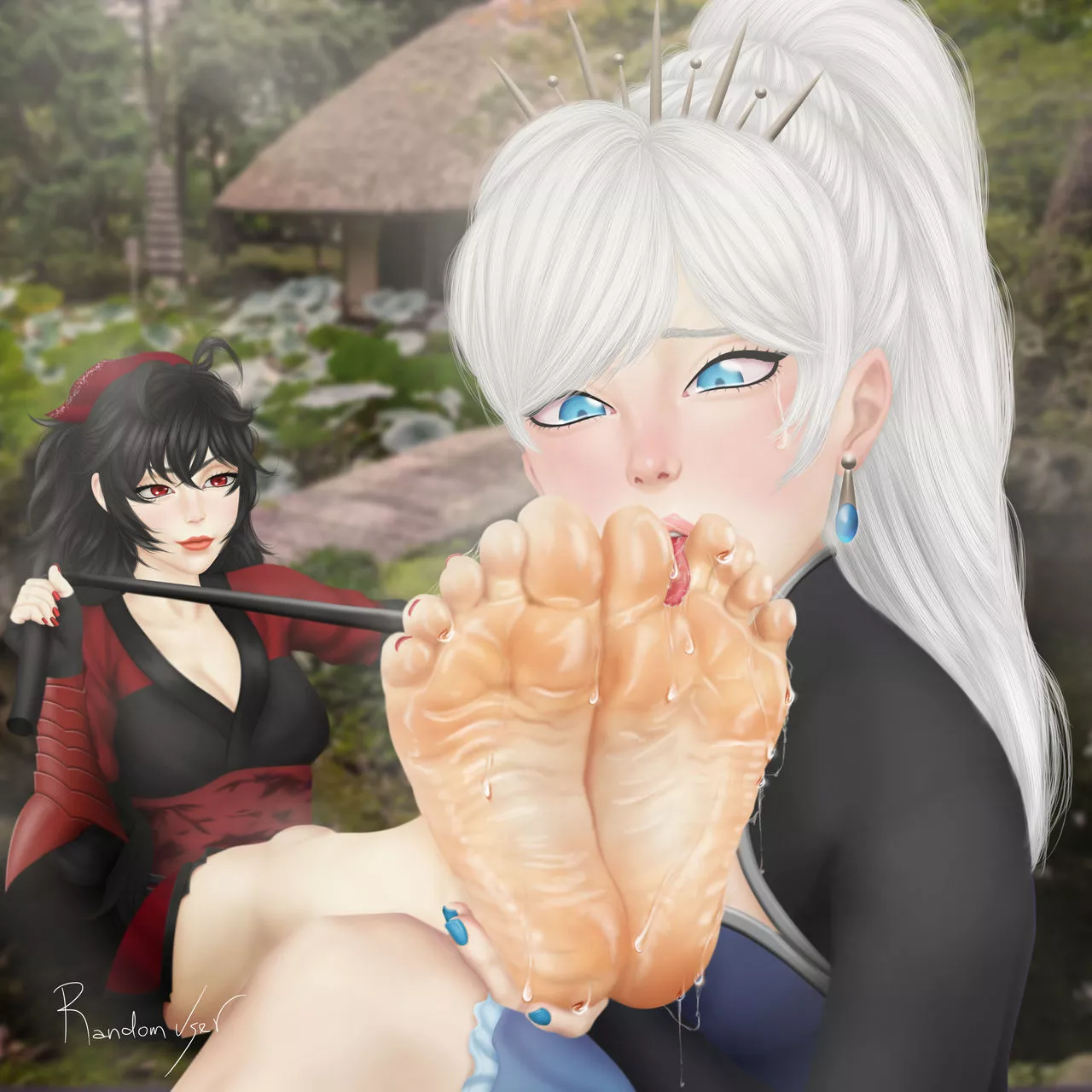 Weiss Licks Raven's Feet (RandomUser) [RWBY]