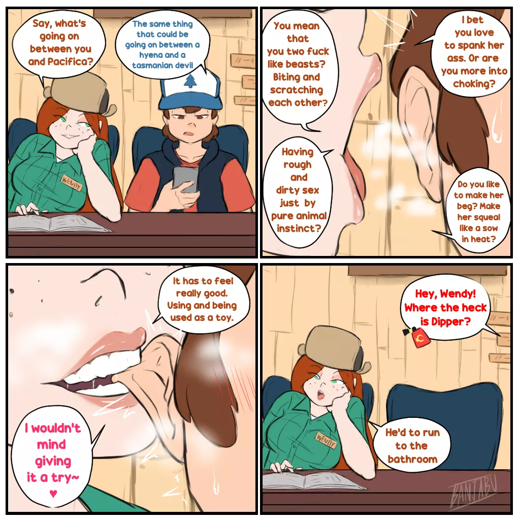 Wendy teases Dipper (Banjabu) [Gravity Falls]