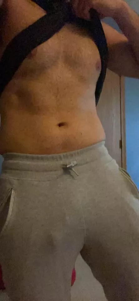 Went for a run in gray sweats. Think the neighbors enjoyed the show? (M) 31