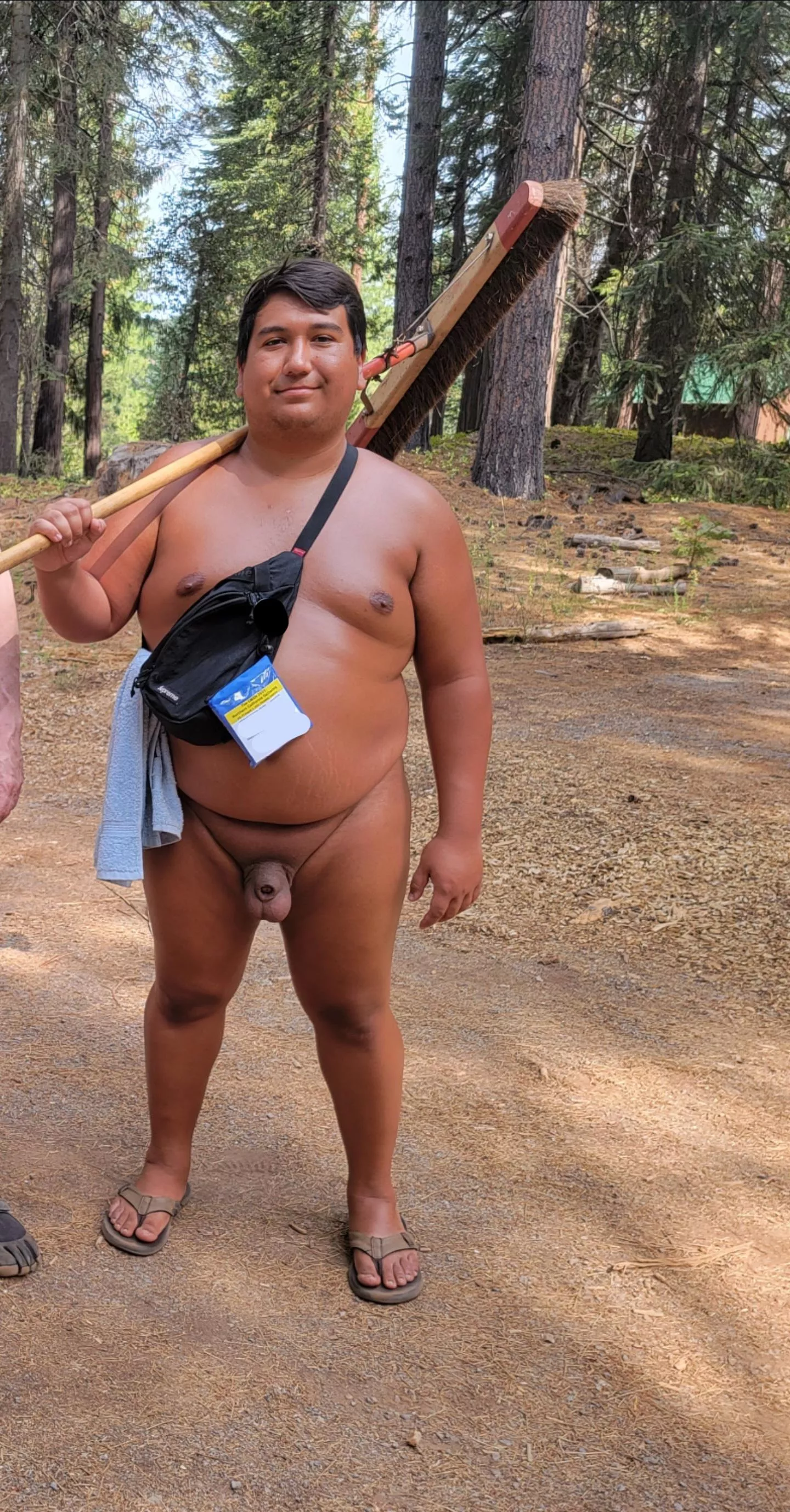 Went nudist camping a couple of months ago.