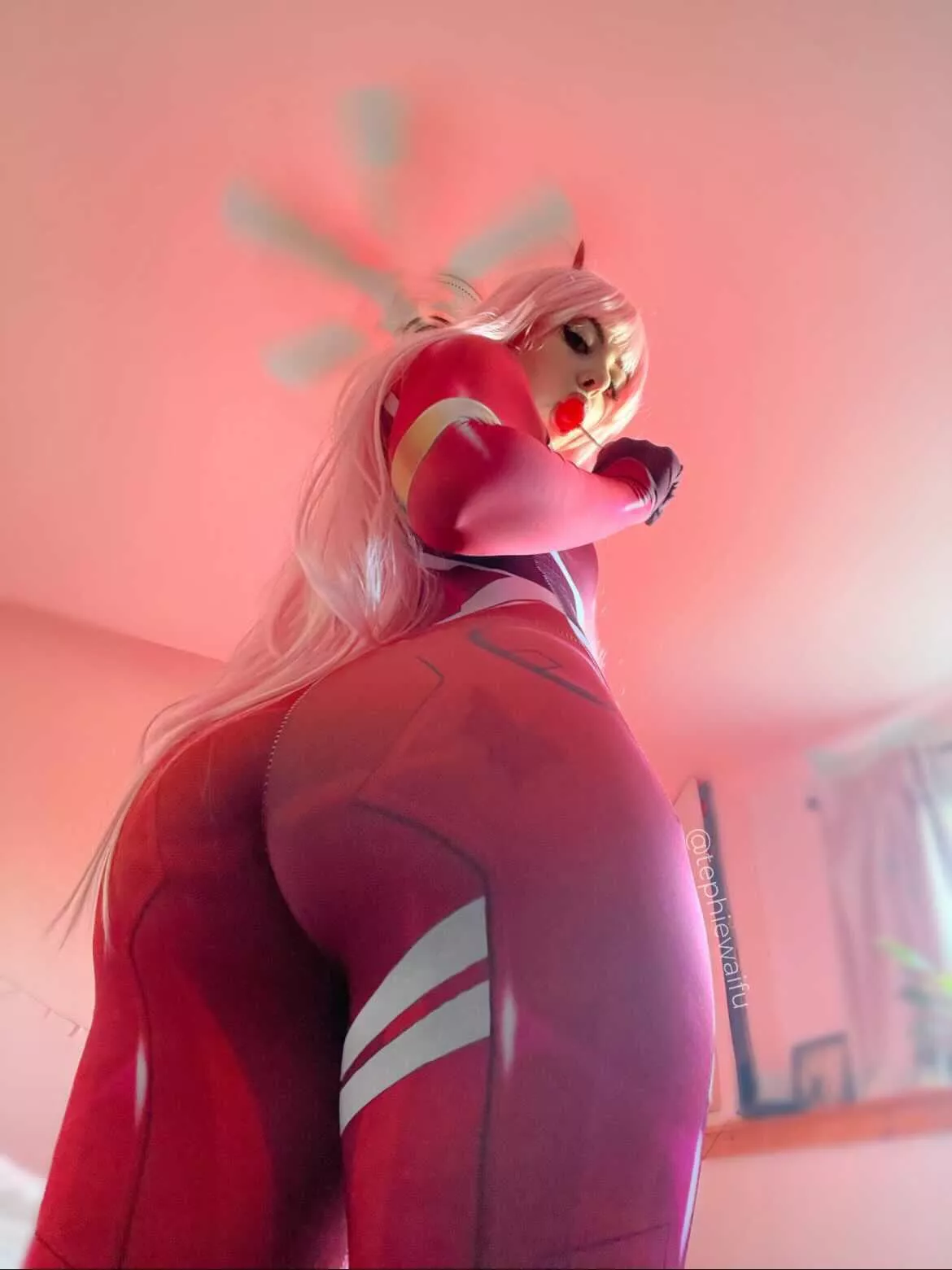 What are you doing back there? Zero Two cosplay by TephieWaifu