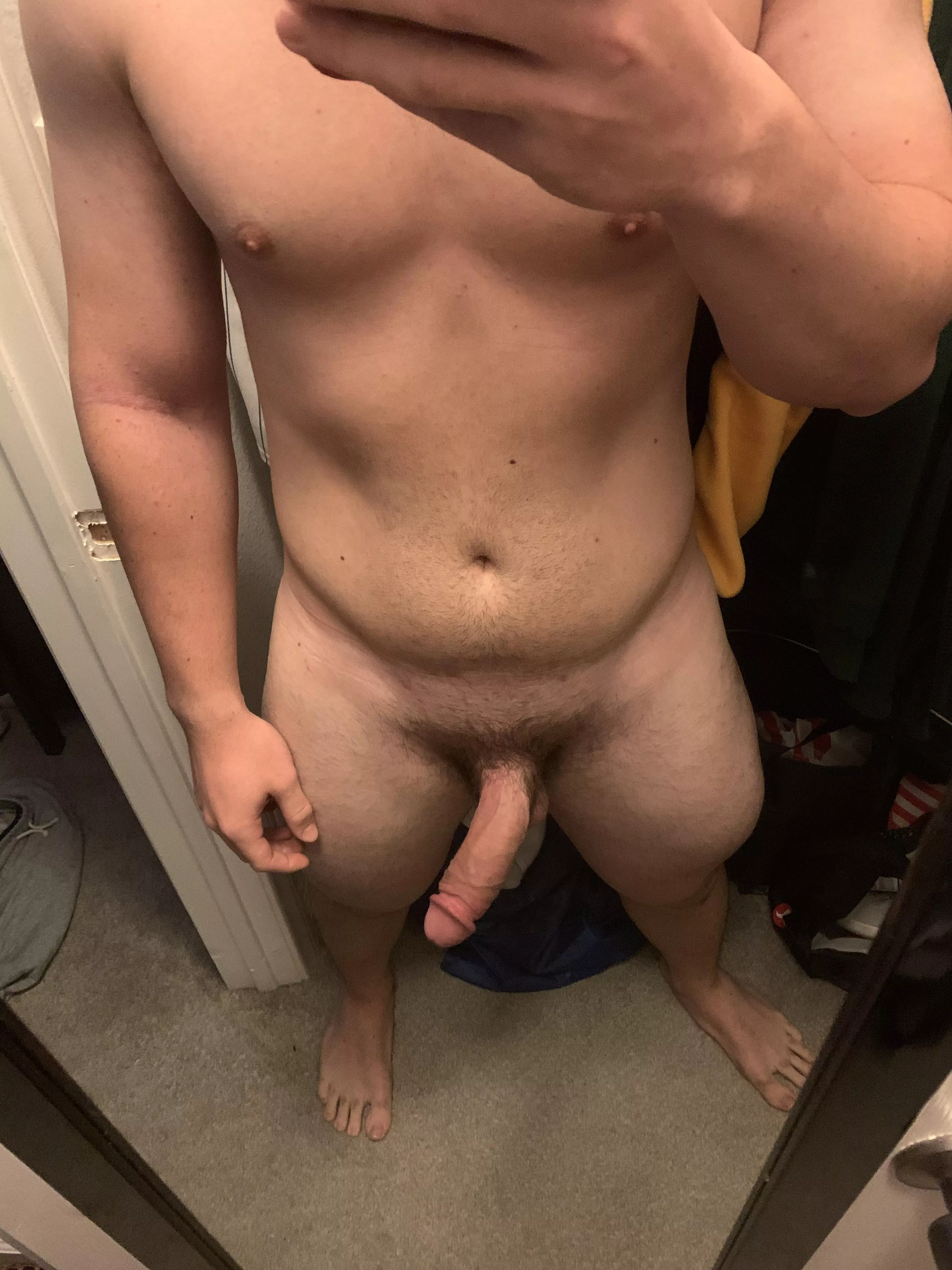 What do you think of me and my semi-hard cock?