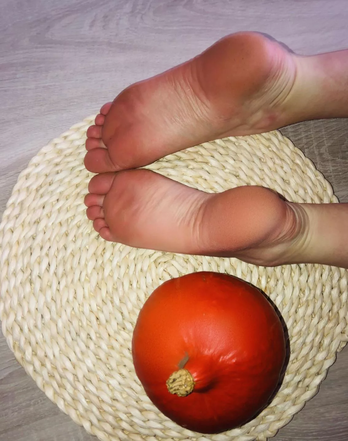 what do you want for dinner - me, feet or pumpkin? ðŸ¤¤ðŸ¥µ