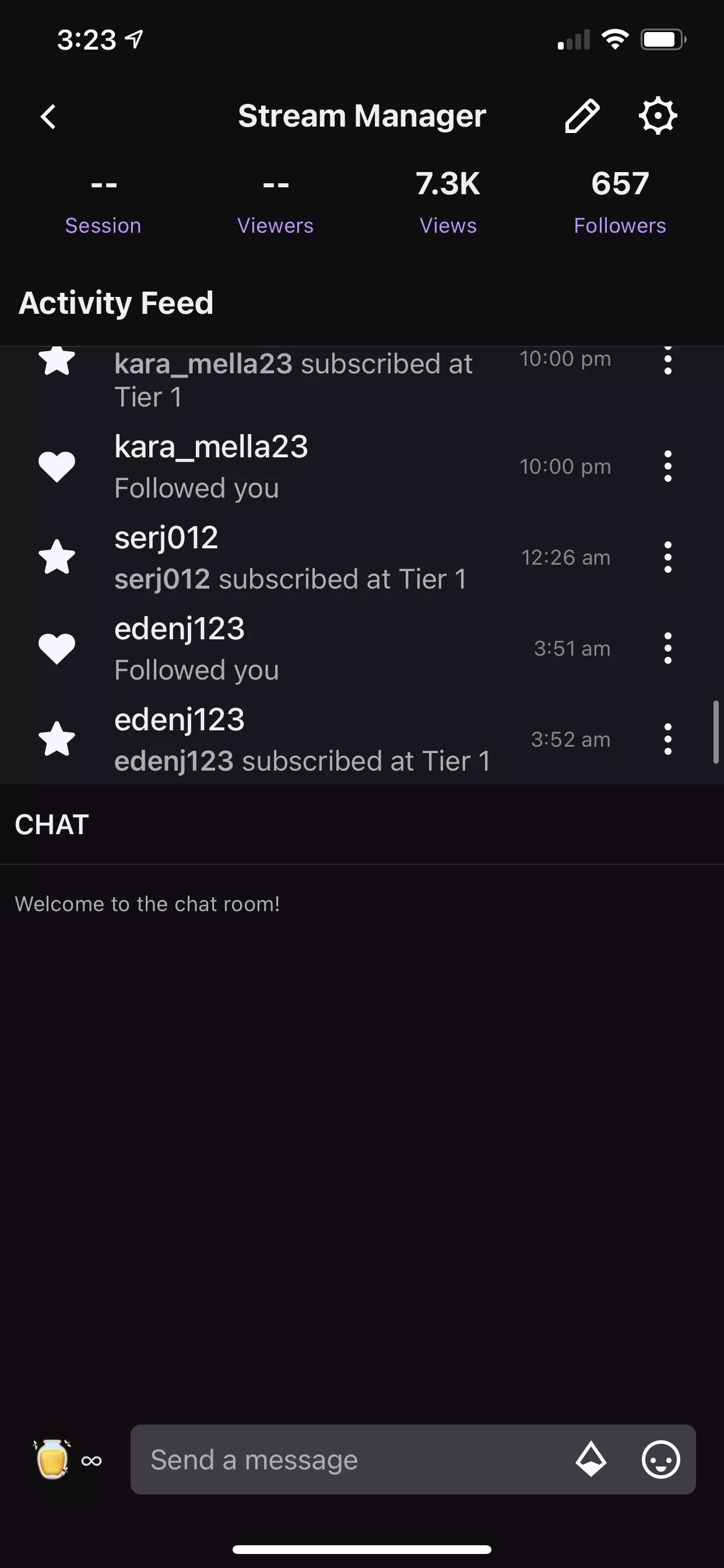 What is happening here? These are new/default accounts that followed and subbed to me during a period I wasn't streaming. I am not big enough for random people to be subbing to me. Is there a new bot thing?