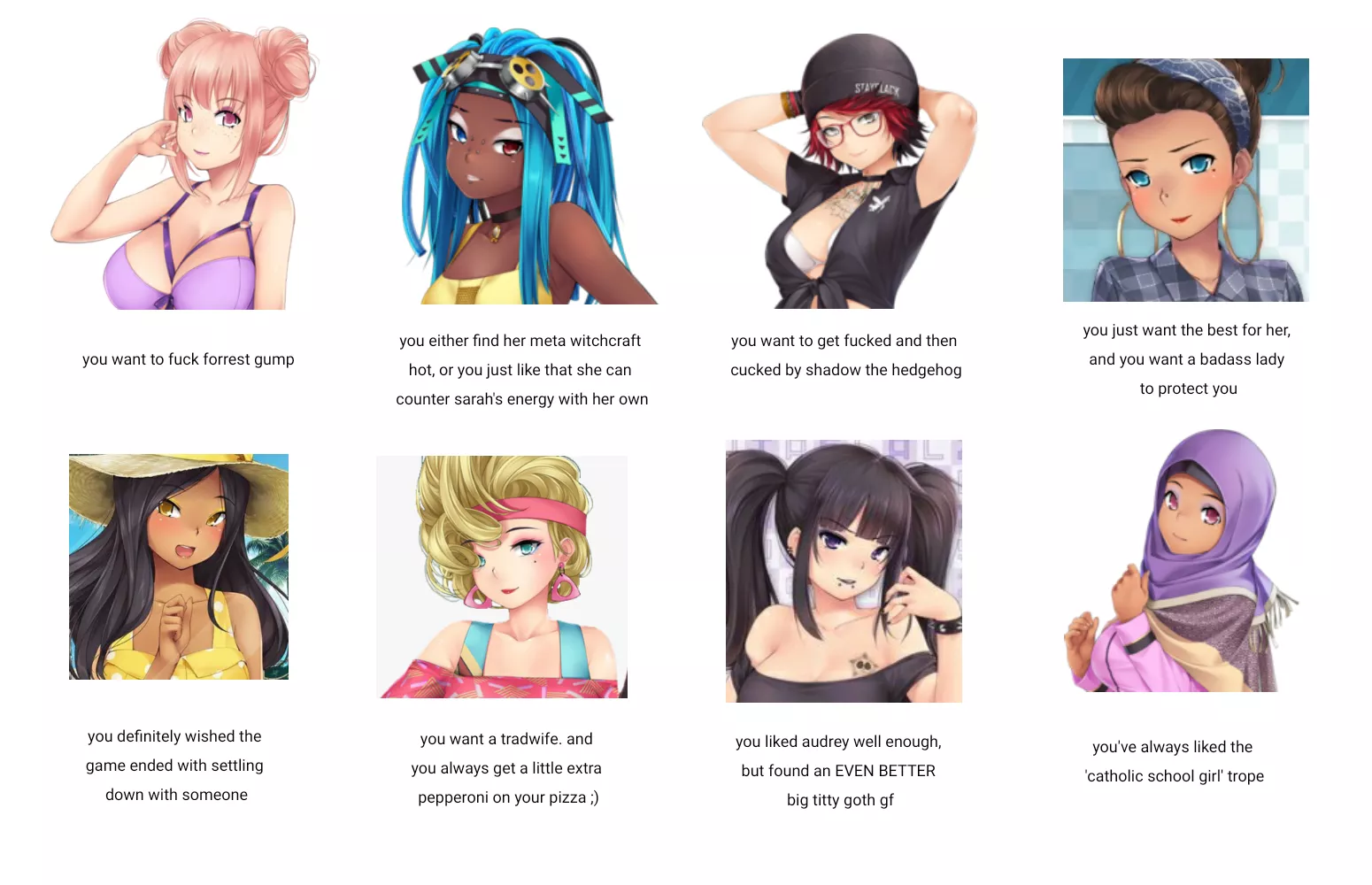 what your huniepop waifu says about you, part 3