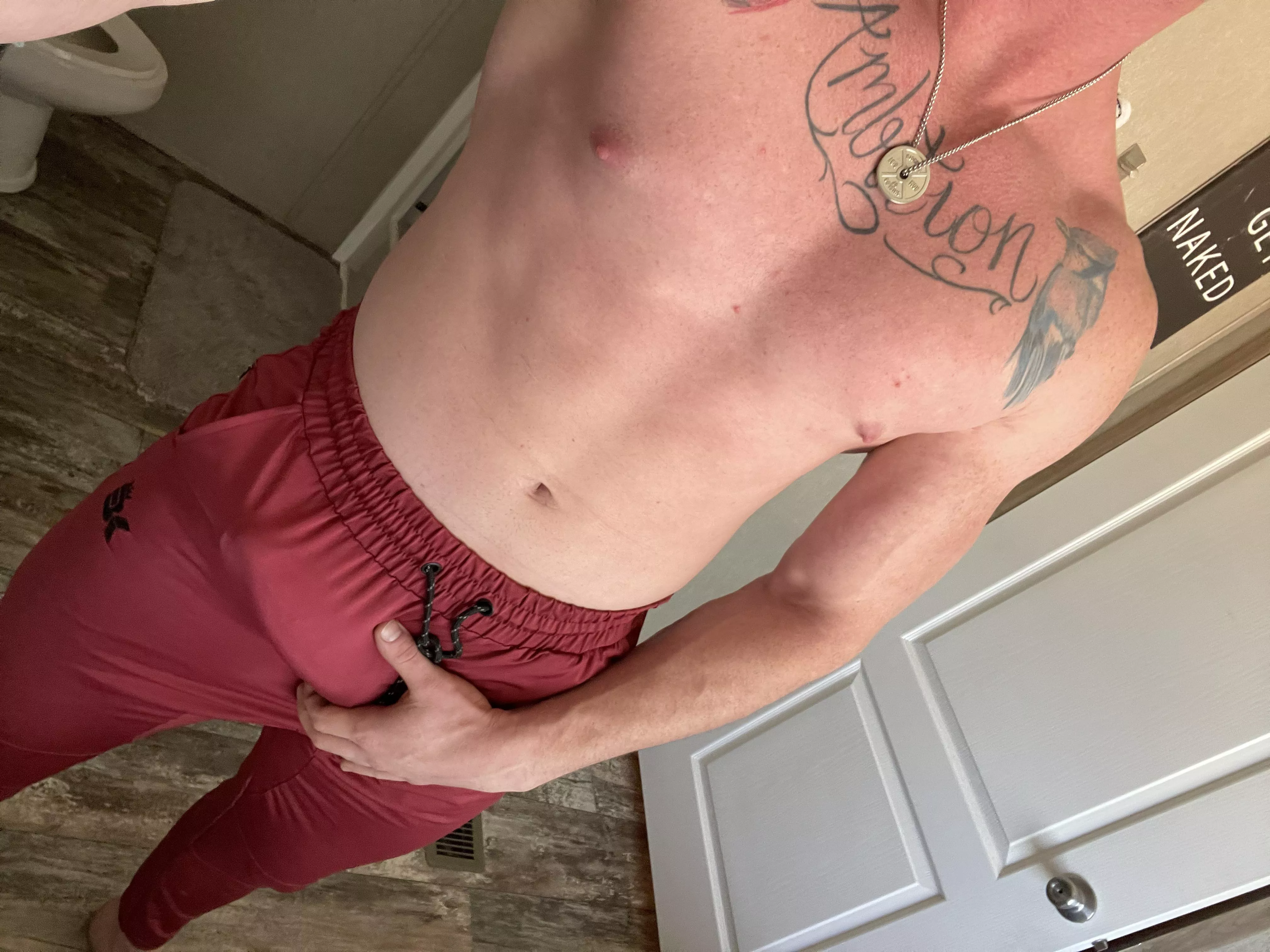 What’s hiding under (m)y joggers? 24 - San Angelo, Tx