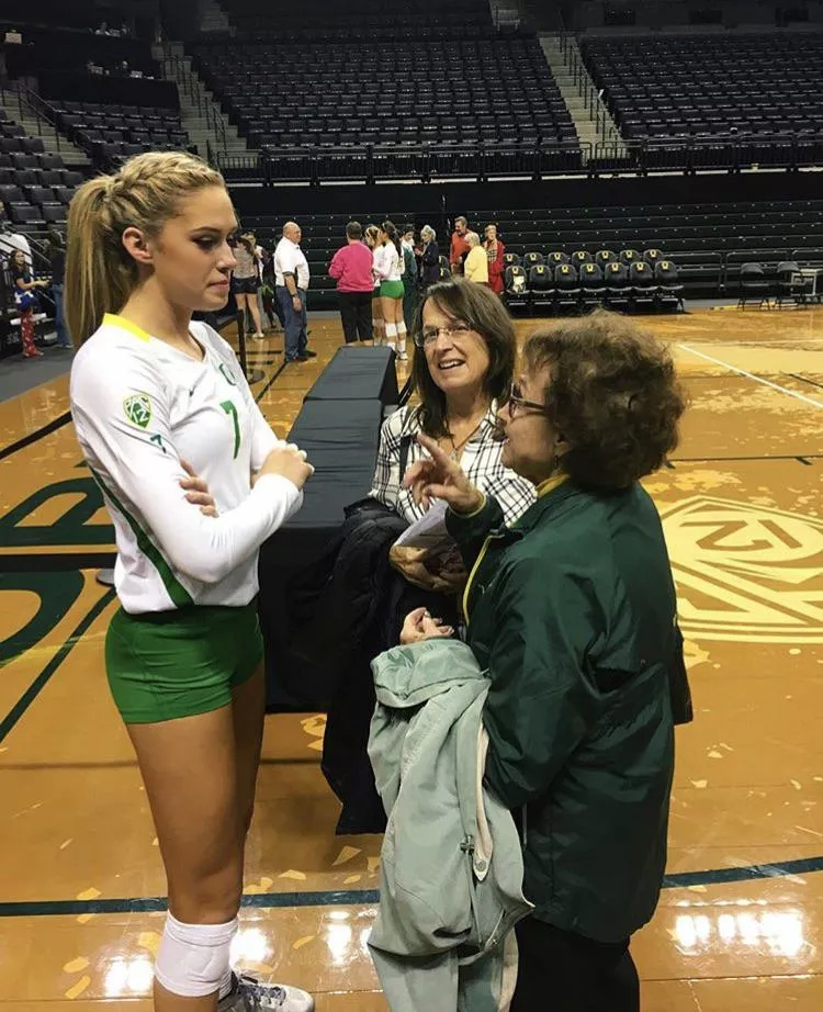 When grandma tries to give volleyball advice.