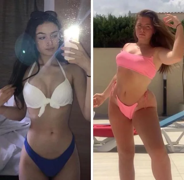 Which bikini babe. white or pink bikini