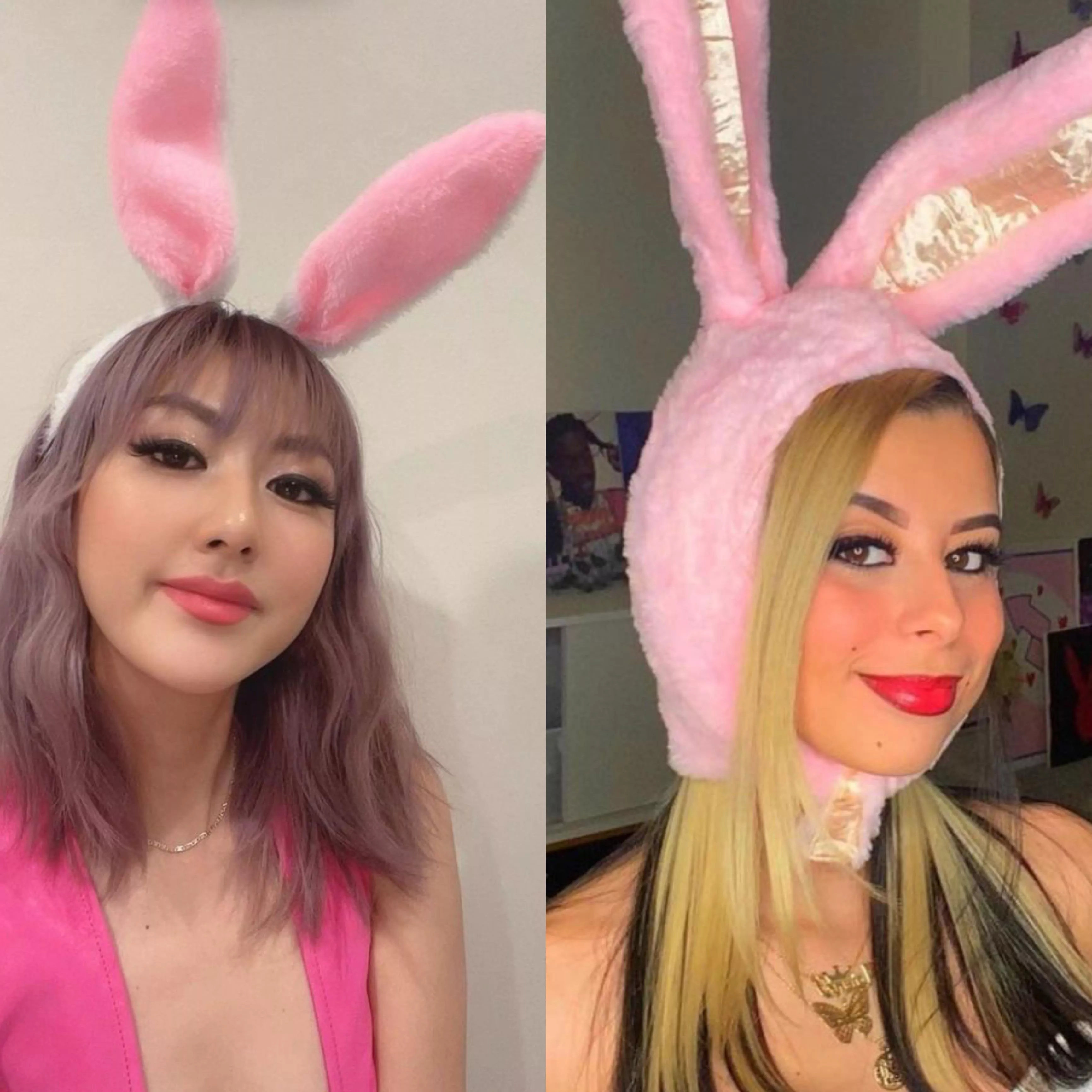 Which bunny girl you kissing n cumming on [2]