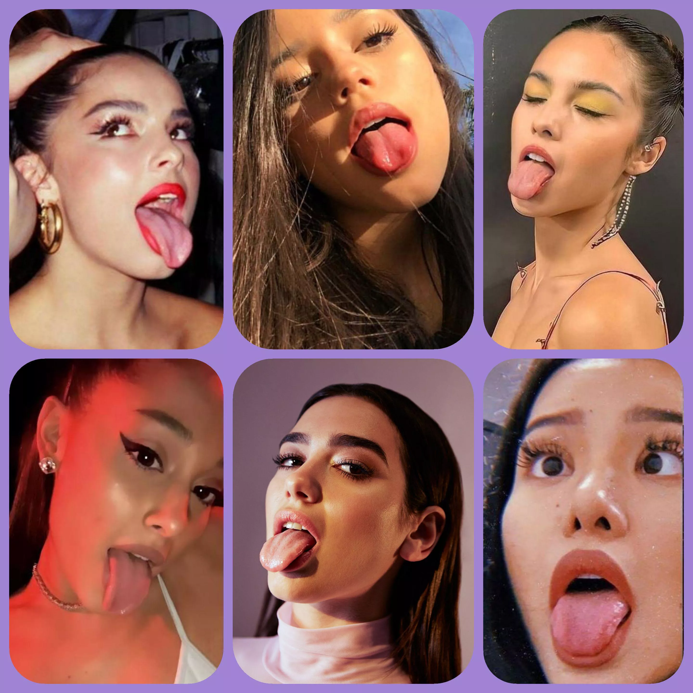 Which tongue are you covering? Addison Rae, Jenna Ortega, Olivia Rodrigo, Ariana Grande, Dua Lipa or Bella Poarch?