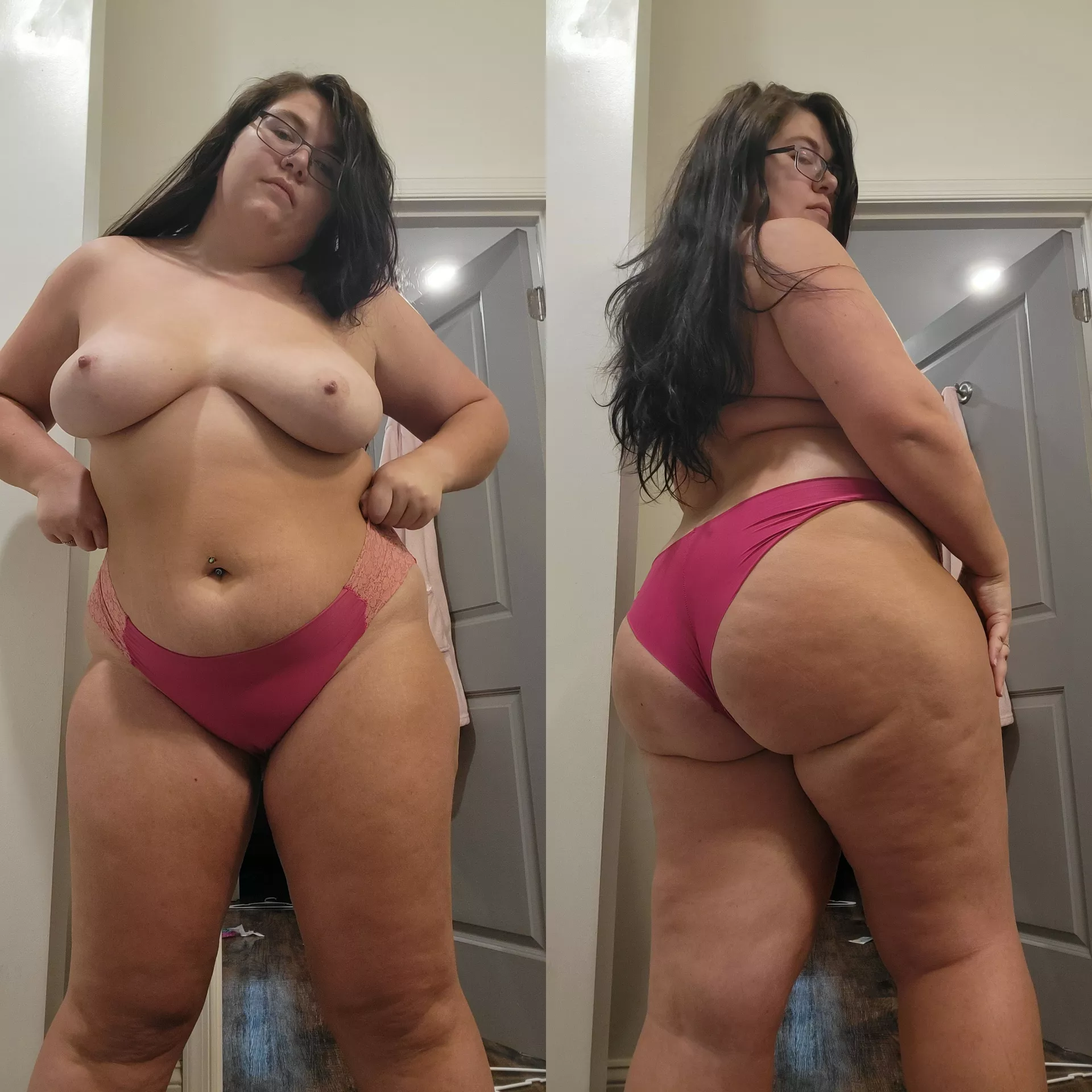 Which view from this chubby girl do you like the most