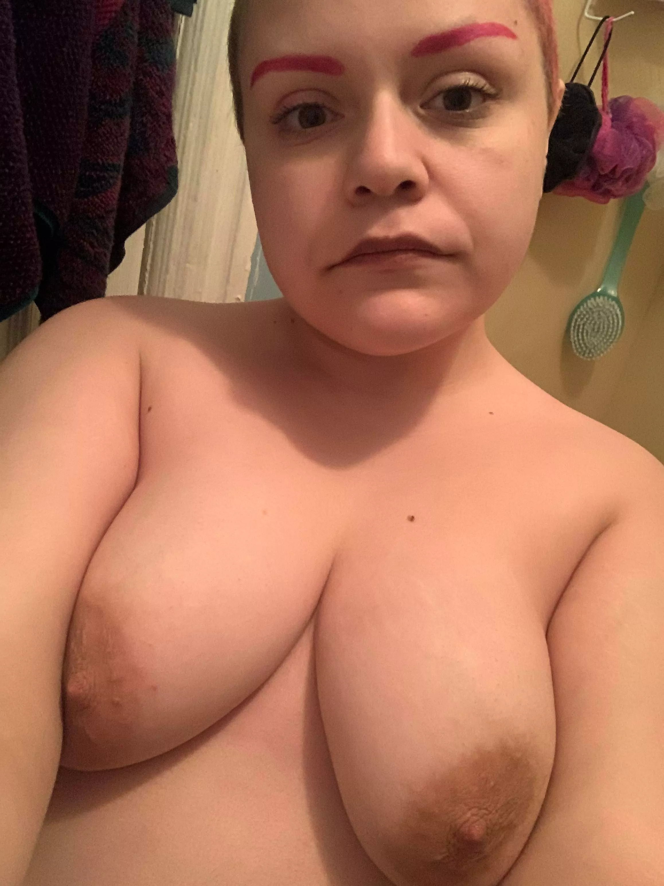 Who thinks my tits are squeezable? ;)