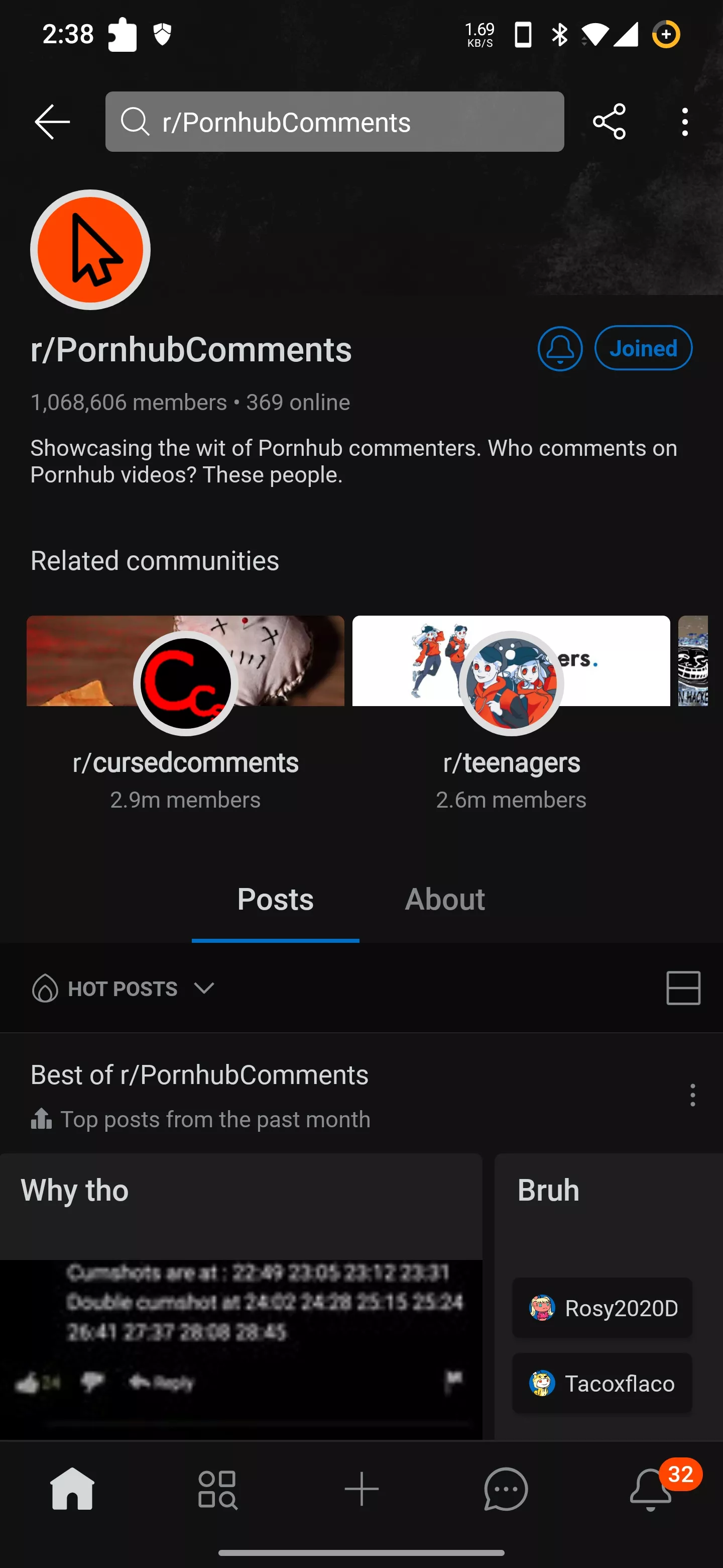 Why is r/teenagers a related community?