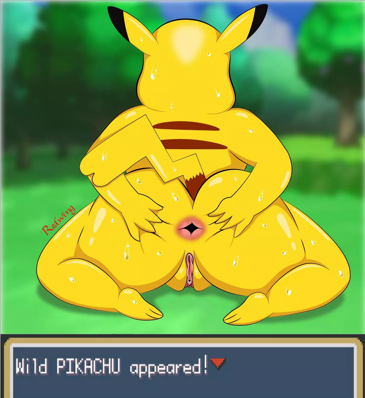 Wild Pikachu appears! (Art by me)