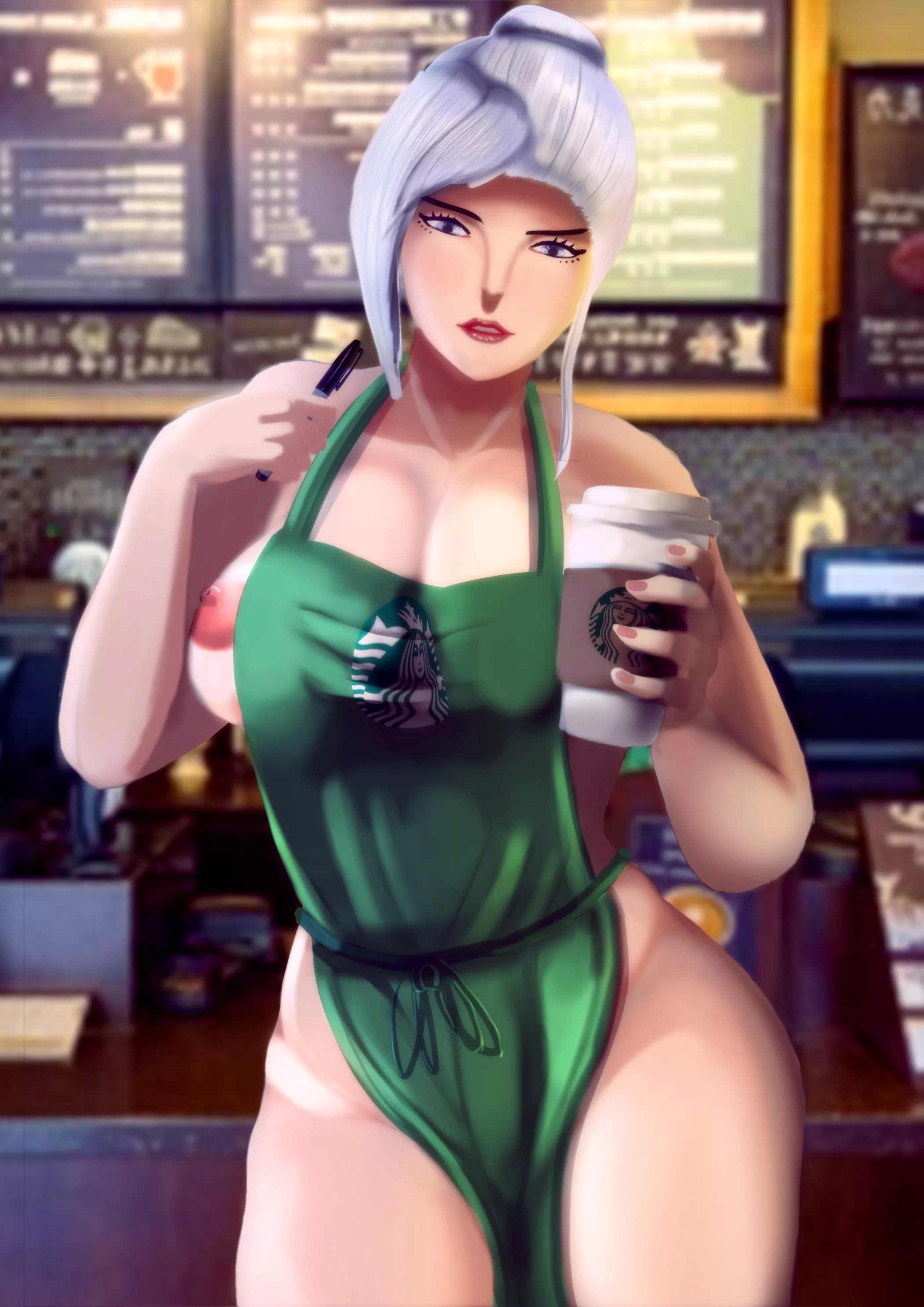 Winter Srarbucks meme. -by me