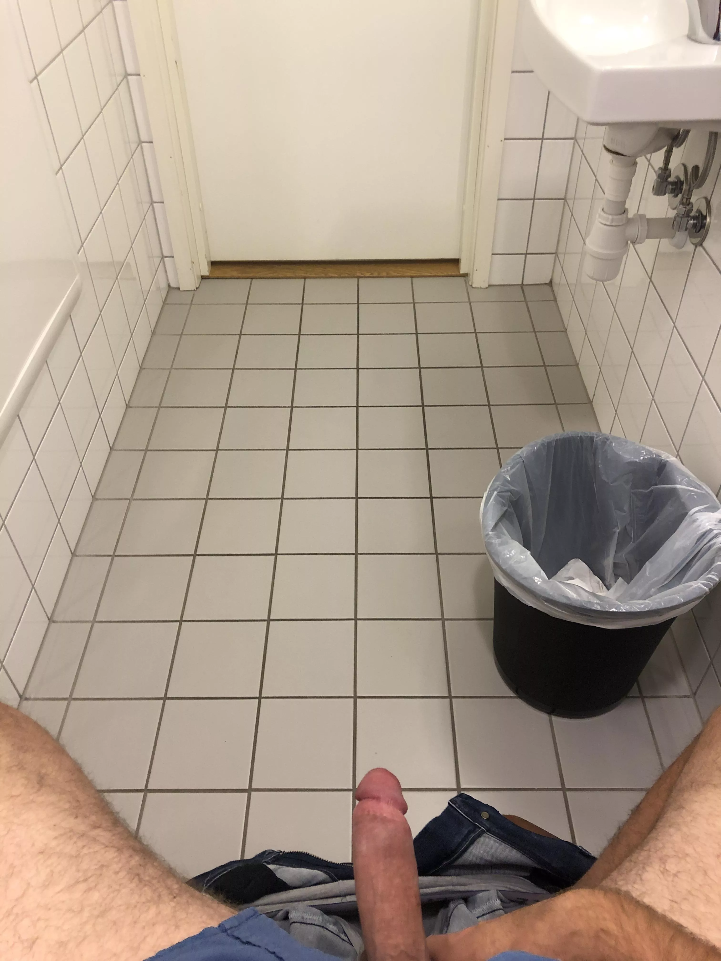 Wish you caught me in a public bathroom, got on your knees and start to suck daddy’s cock