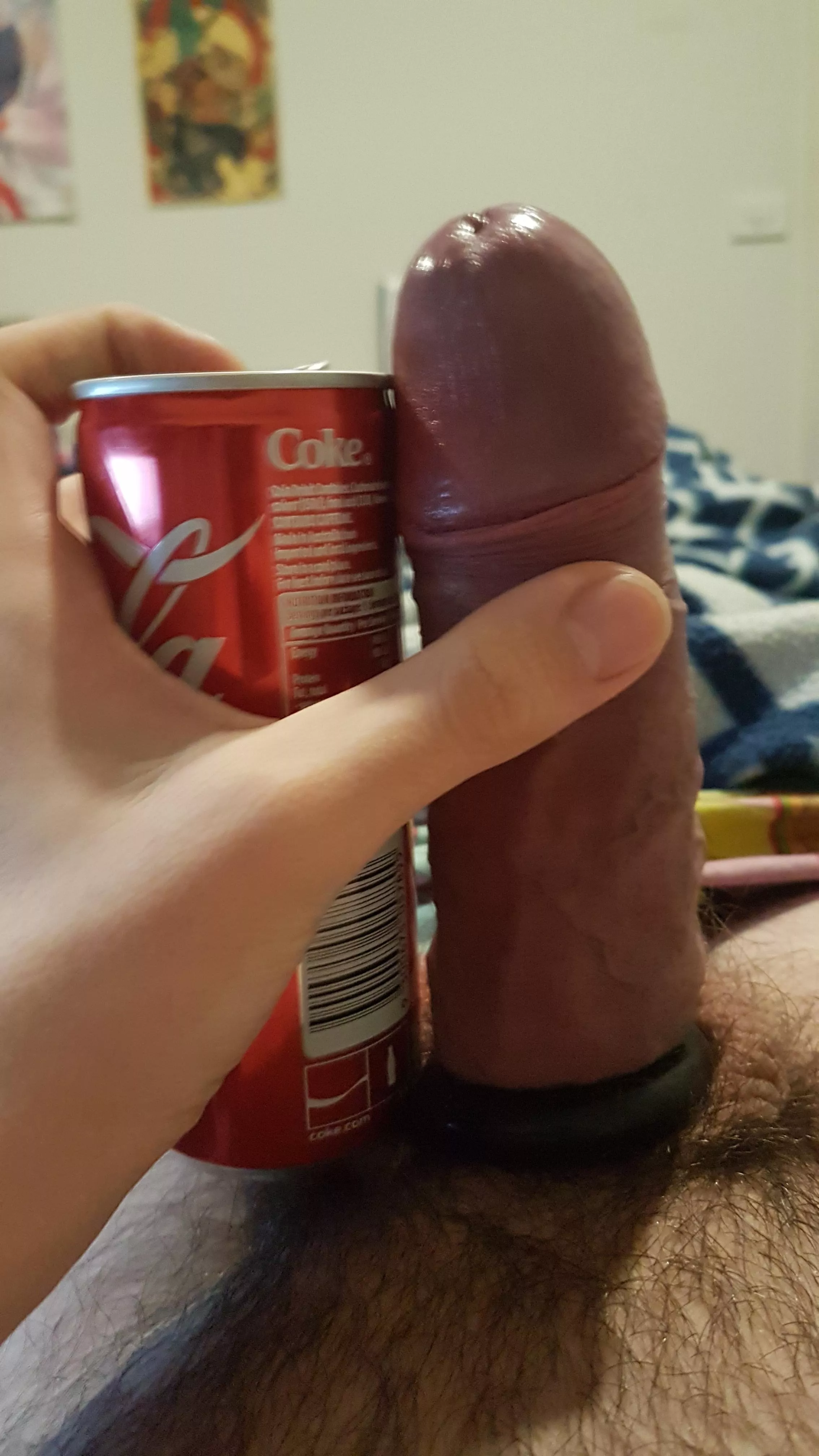 With 250ml coke can