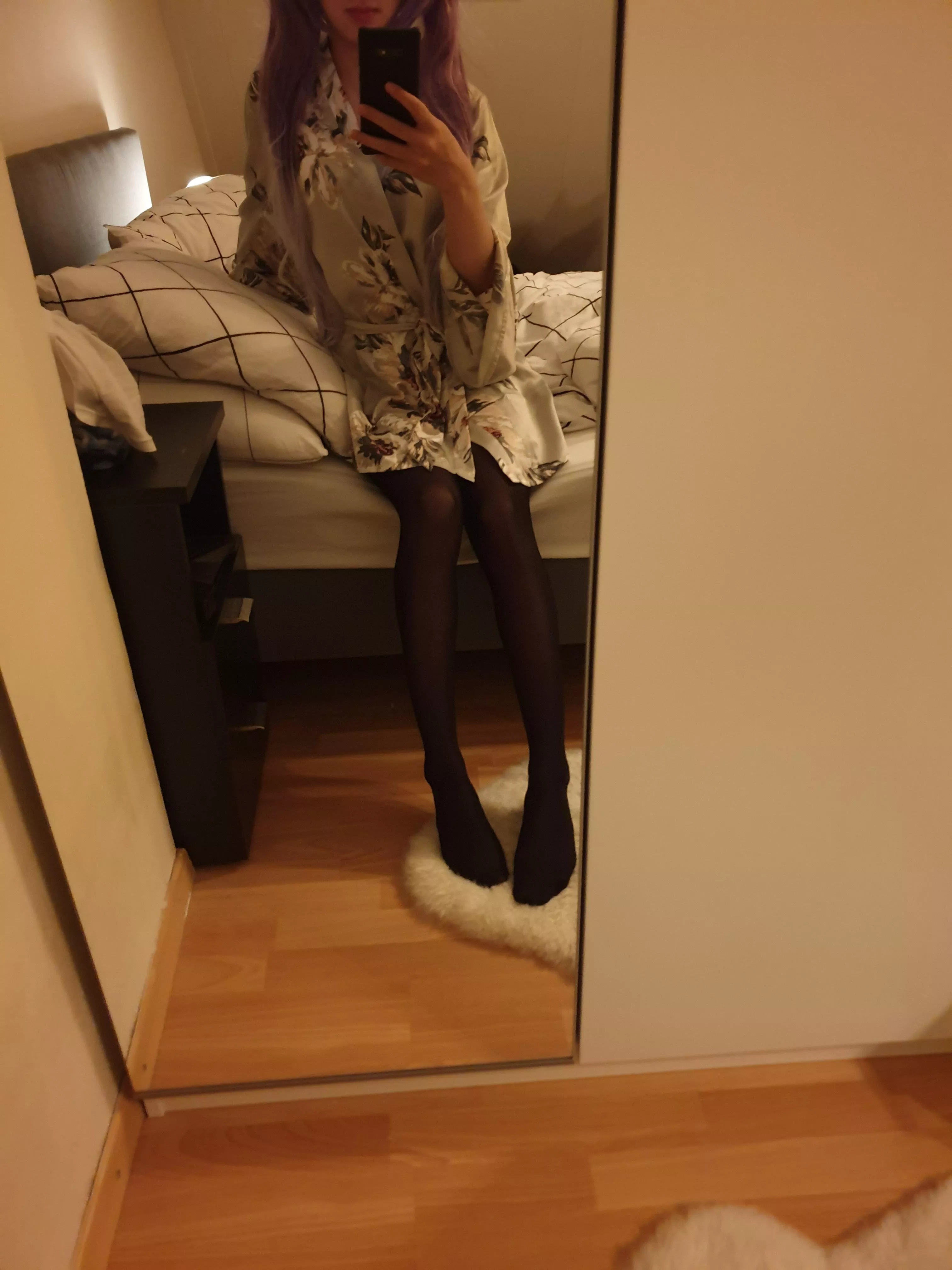 Wolford neon 40 and a cute kimono