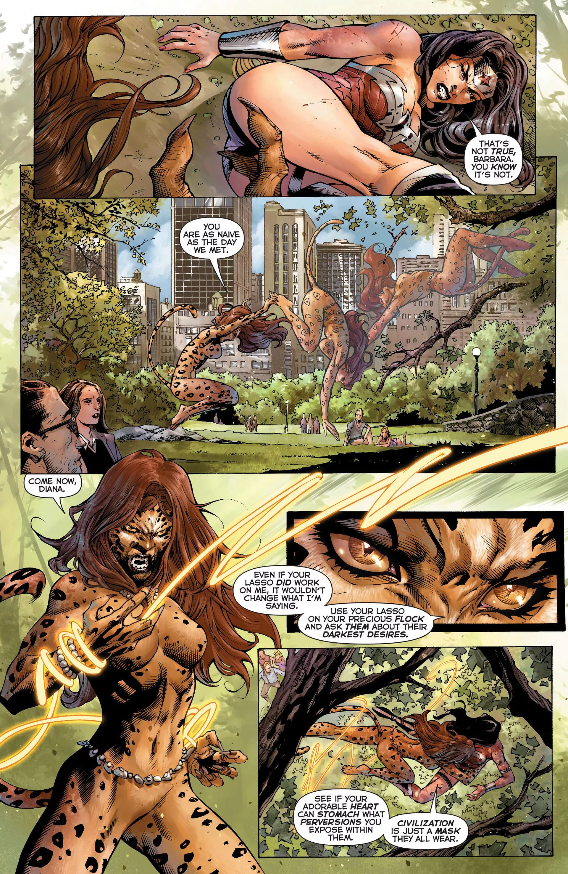 Wonder Woman and Cheetah [Justice League (2011) #13]