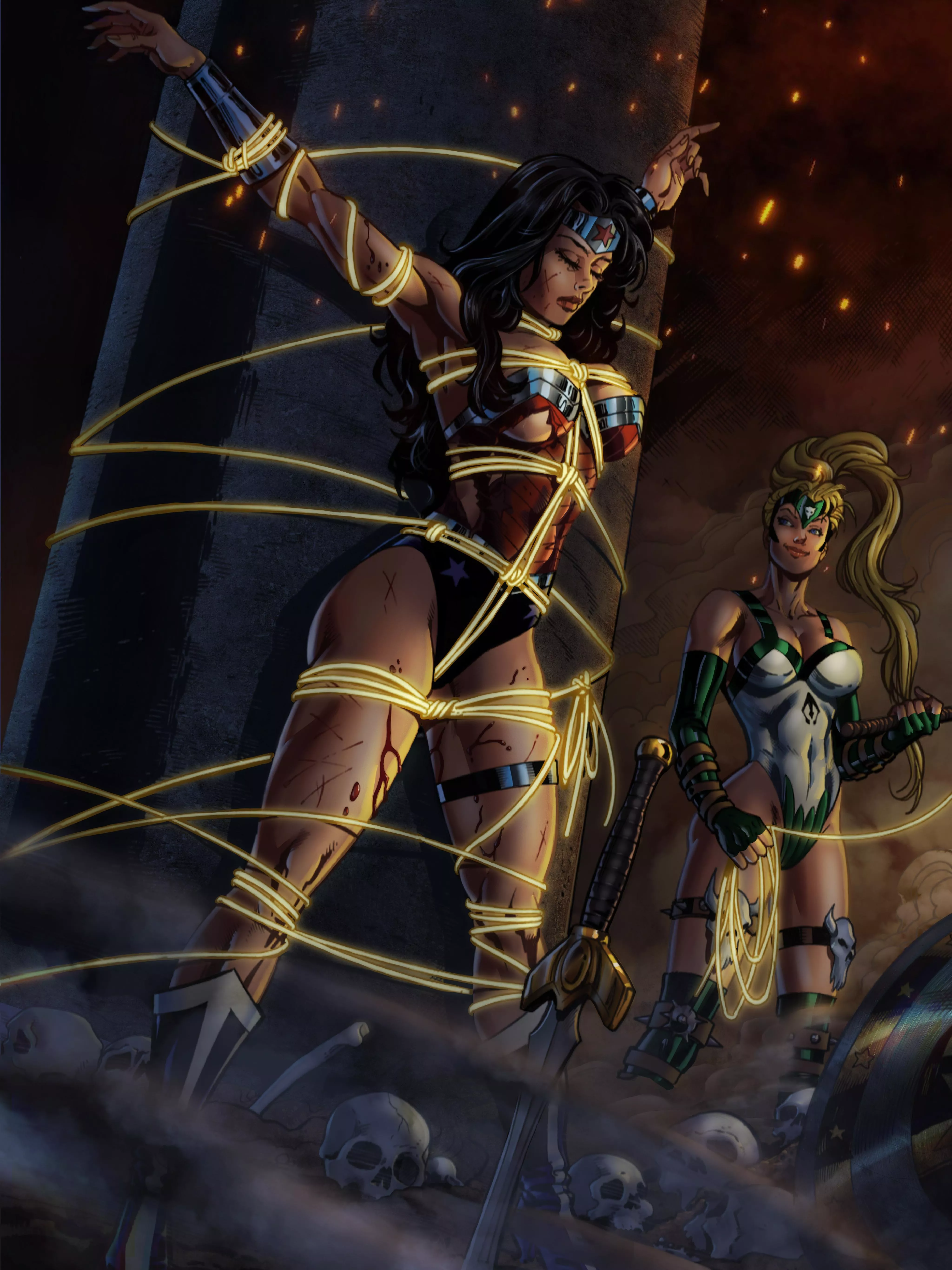 Wonder Woman Defeated by Artemis (Lyxella) [DC Comics]