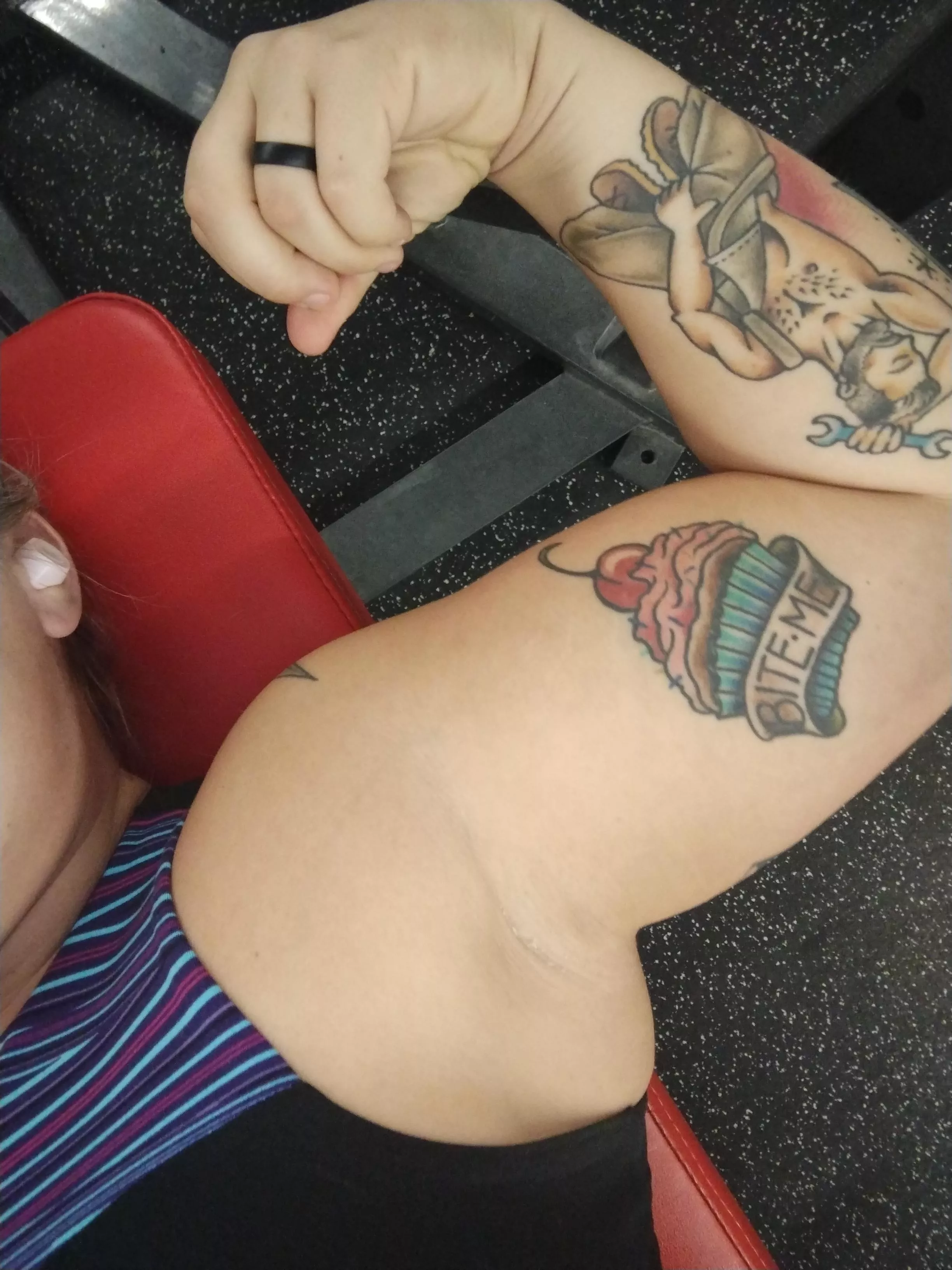 Working out. Bite me.