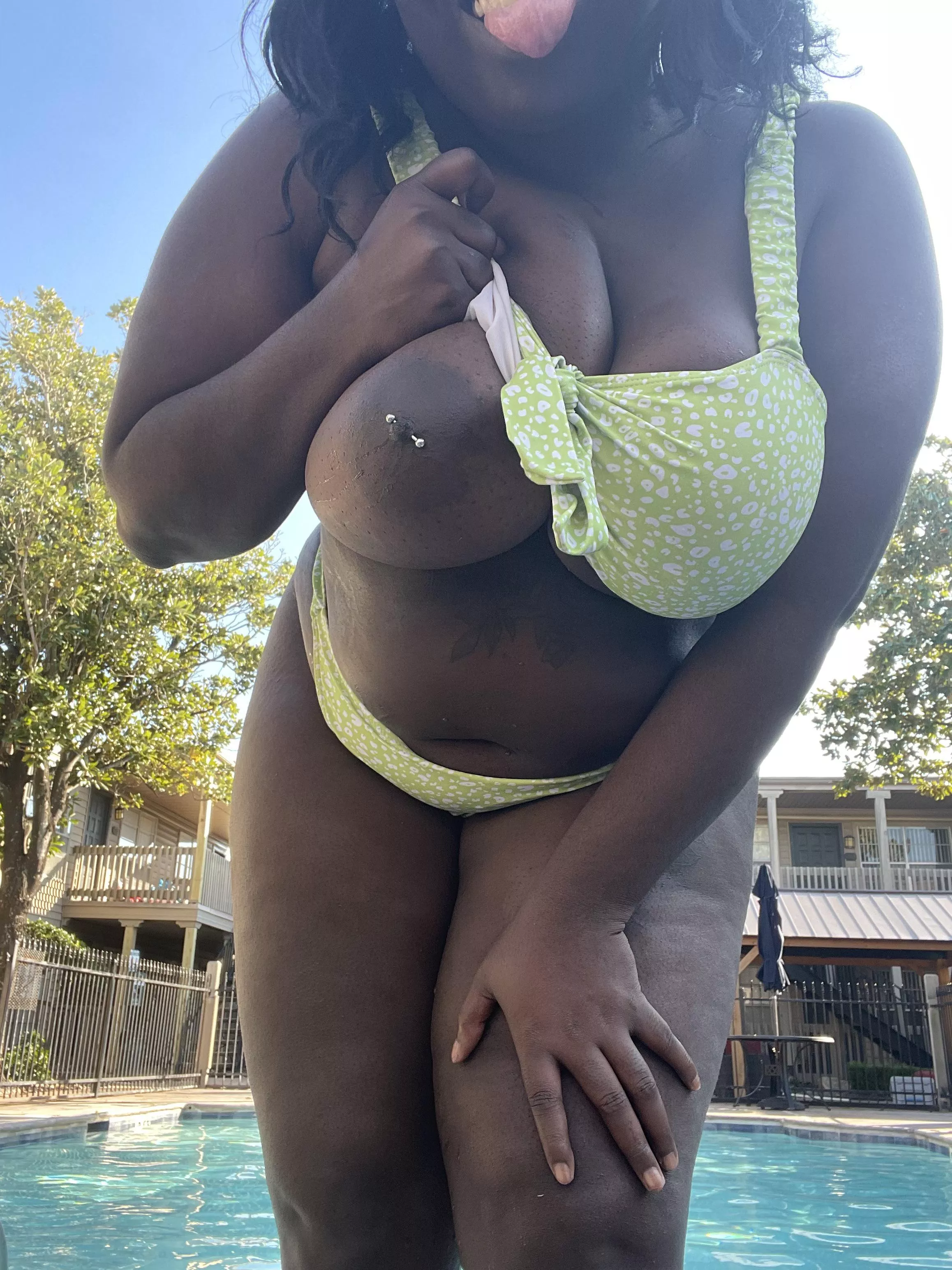 would you play with my titties by the pool?