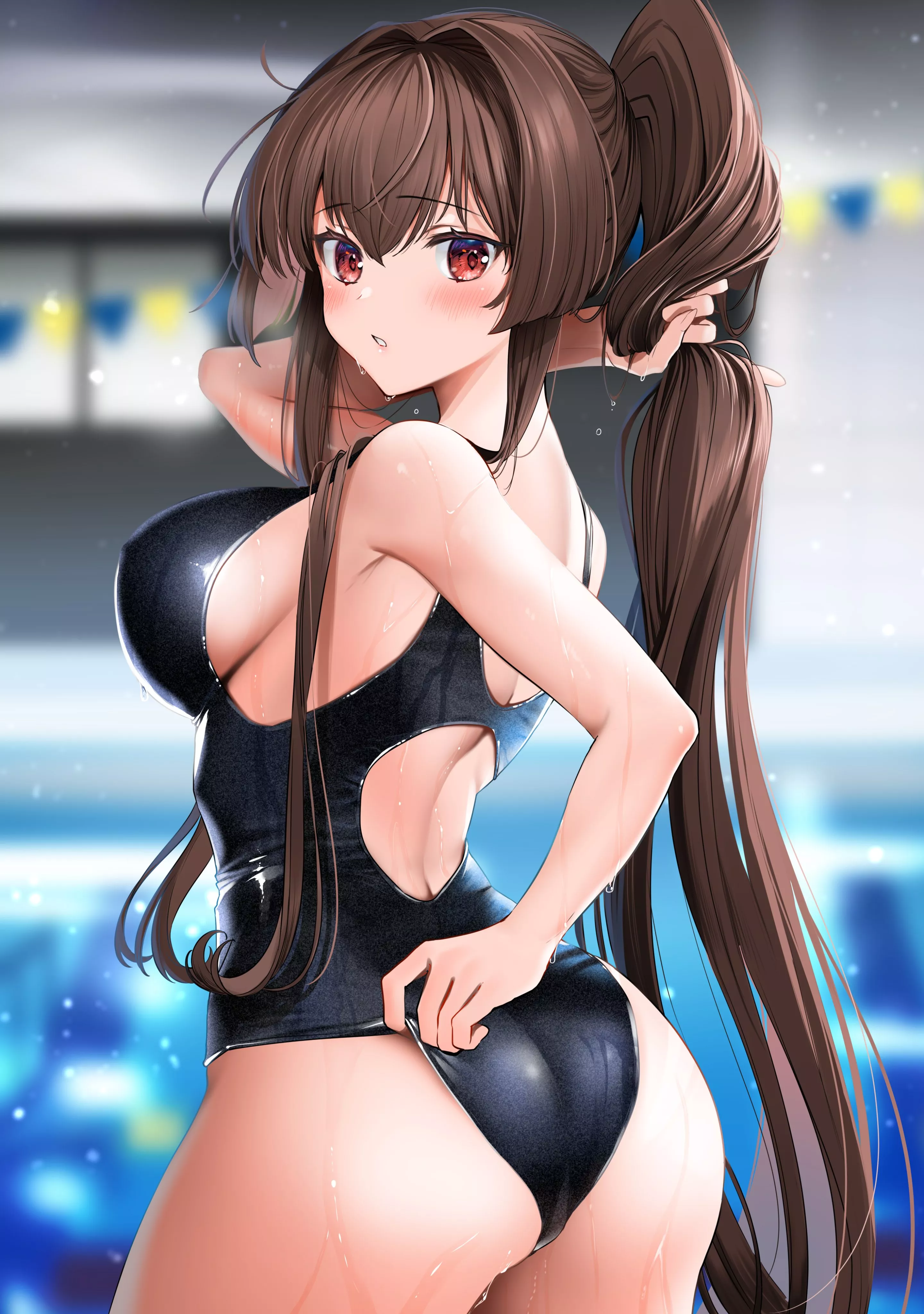 Yamato A Little Too Tight Swimsuit (Yunamaro) [Kantai Collection]