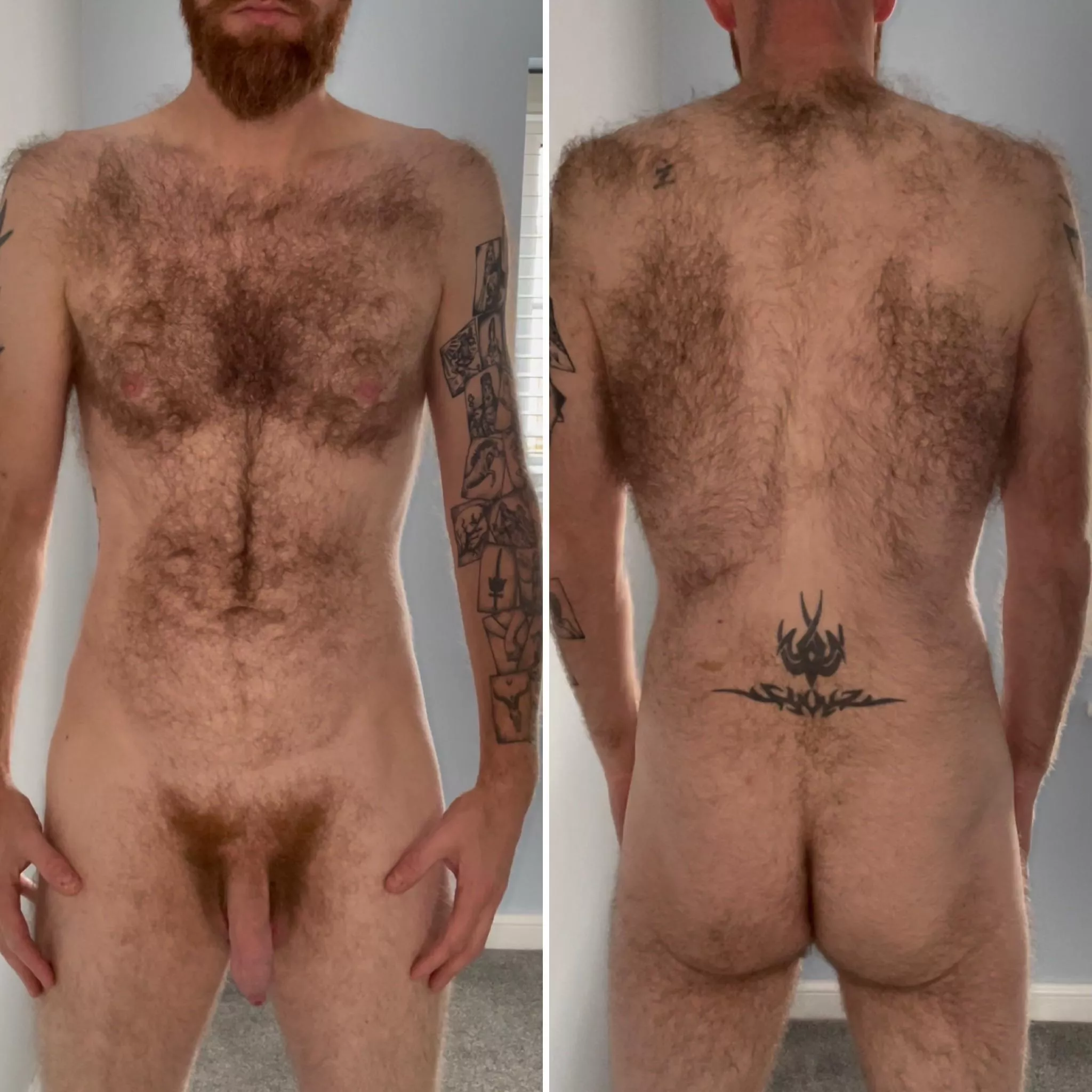 Yes I’m hairy! Front and back!