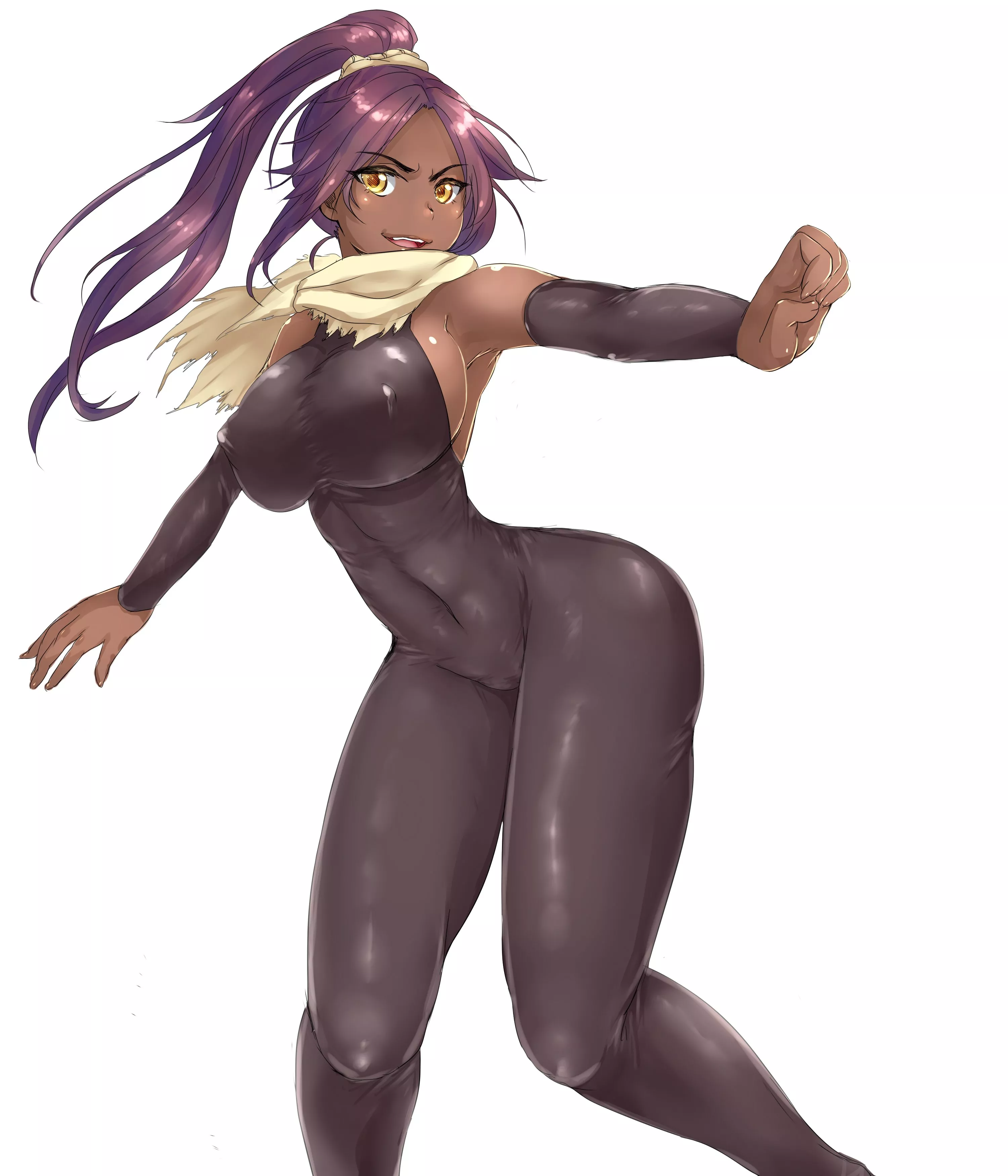 Yoruichi Skin Tight Clothes (Mogera81) [Bleach]