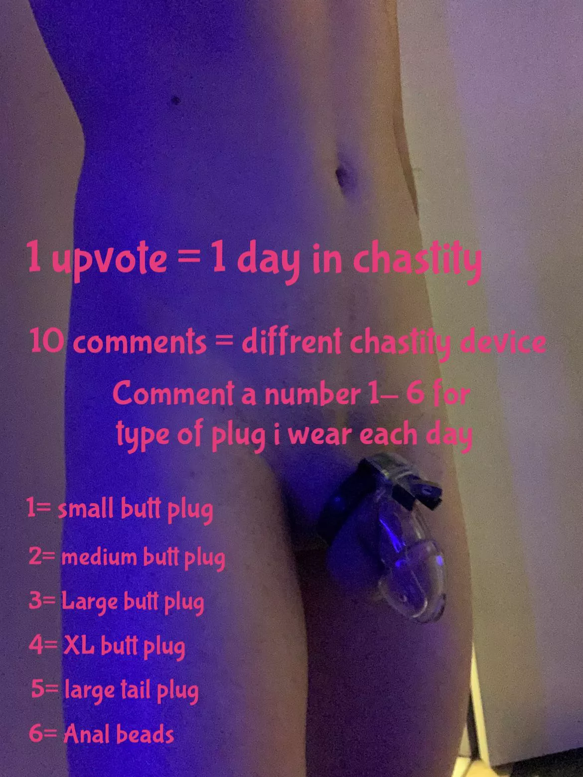 You decide how long Ill be in chastity for! I’m already at 271 with it on so why not add some more time ?