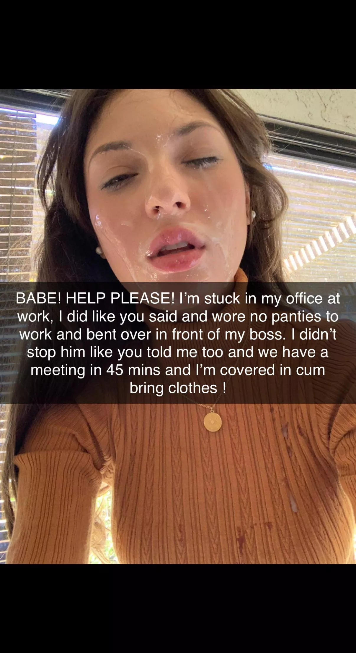 You encouraged your wife to embrace her slut side, now you have to leave work early or risk your wife being outted as the office slut ! It’s a win/win