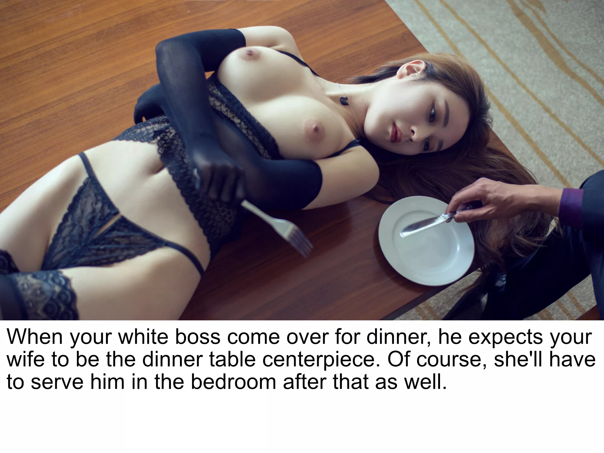 You have a job because your wife knows how to serve the white expat boss