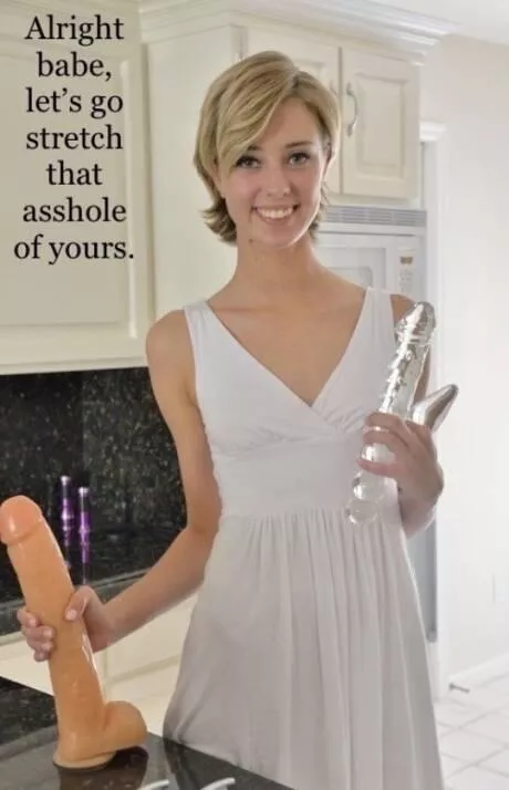 Your girlfriend said that she wanted to try anal and you got really excited. But you were quite surprised when you got home from work and she was waiting for you with several dildosâ€¦