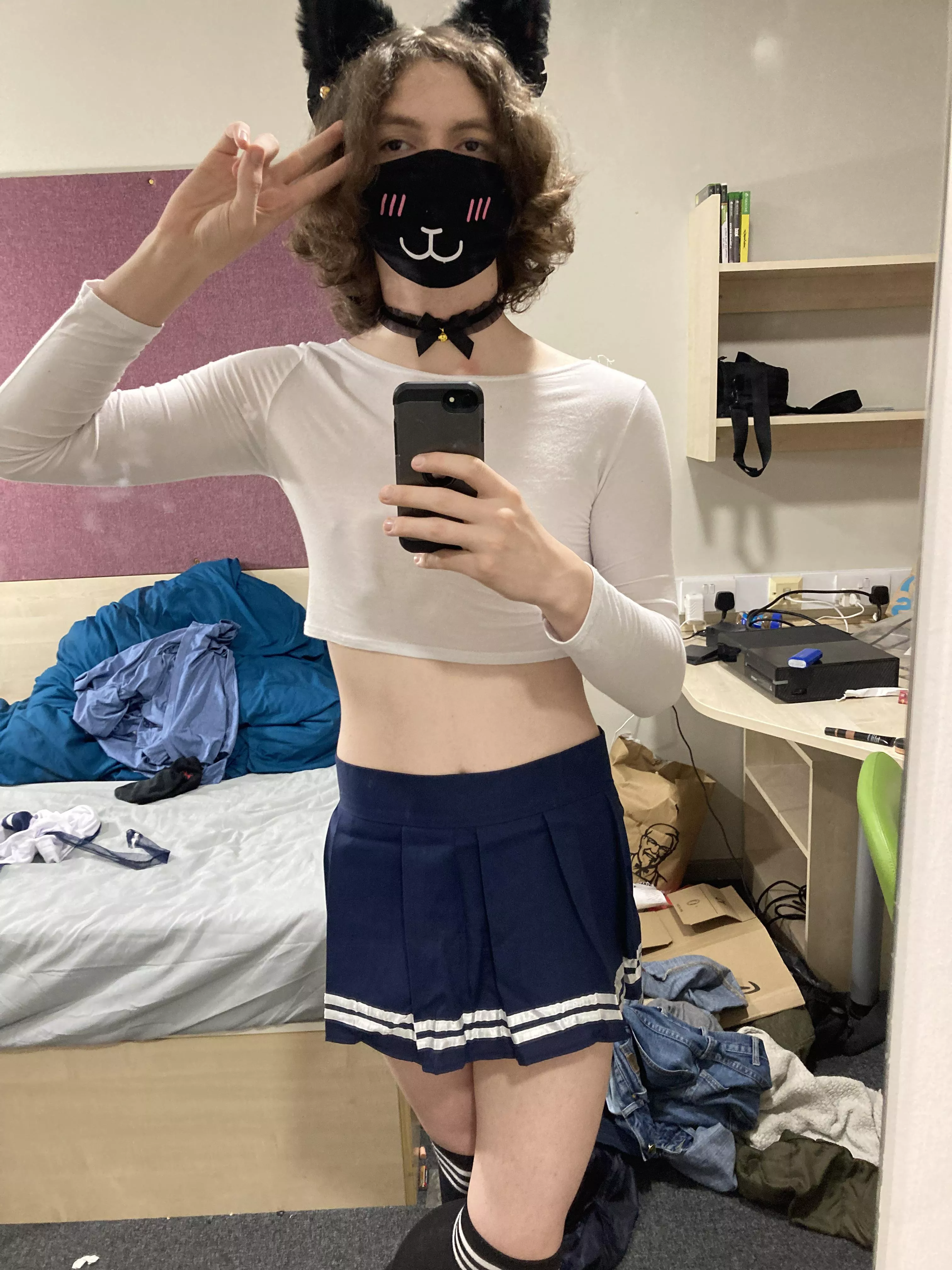 Your new catboy maid arrived, what are you doing first?