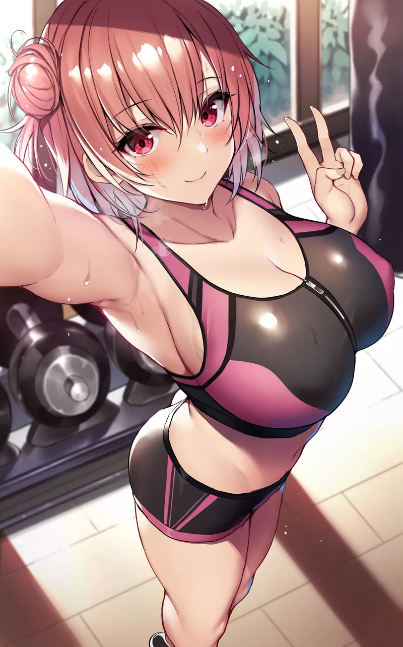 Yui's Gym Selfie [Oregairu]