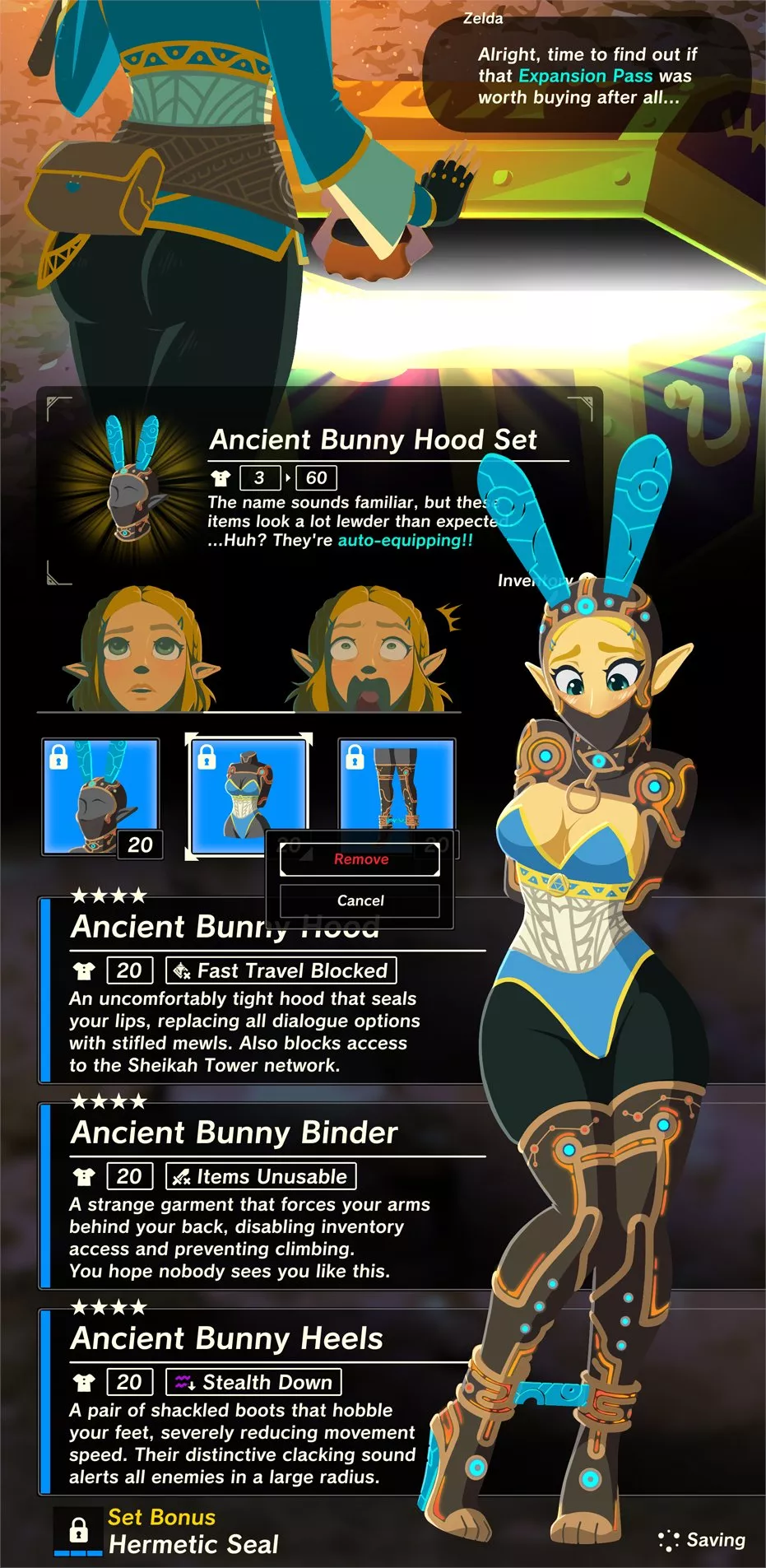 Zelda Ancient Bunny Hood Set