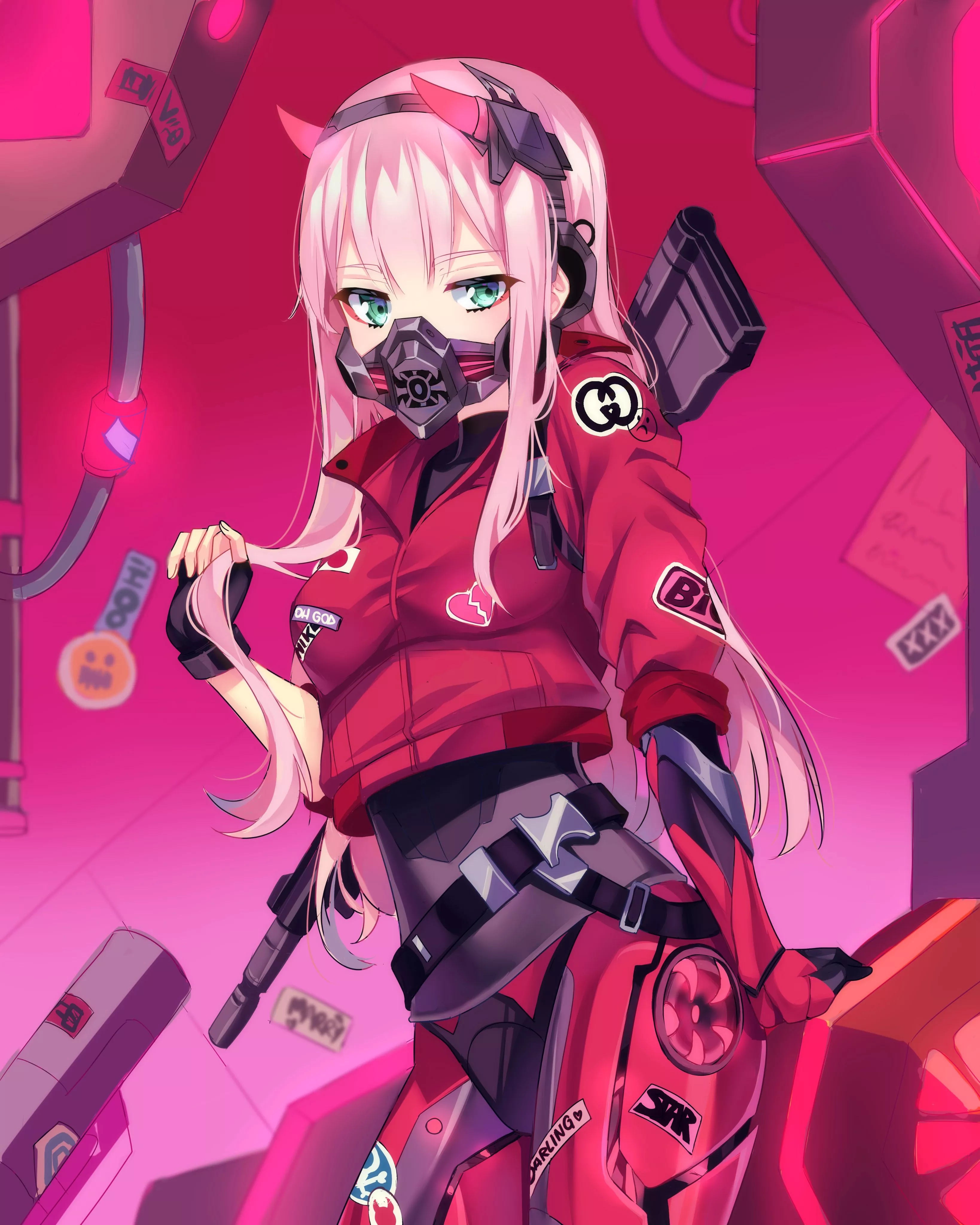 Zero Two Cyberpunk style! (Yaya Chan) [Darling In The Franxx]