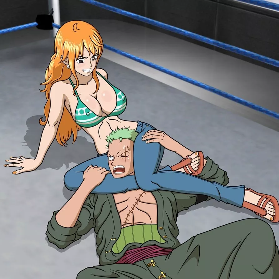 Zoro in a headlock